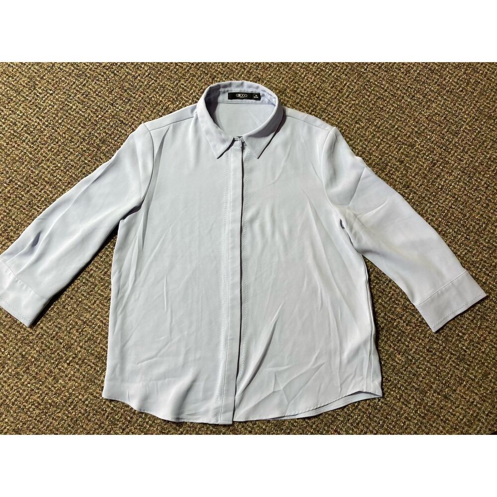 G2000 Women’s Size 34 Long-Sleeve Button-up Shirt, Blue, Collared, NWT